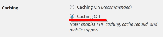 Спиране на кеширането чрез WP Super Cache