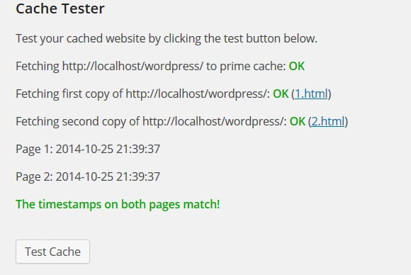Тест на WP Super Cache