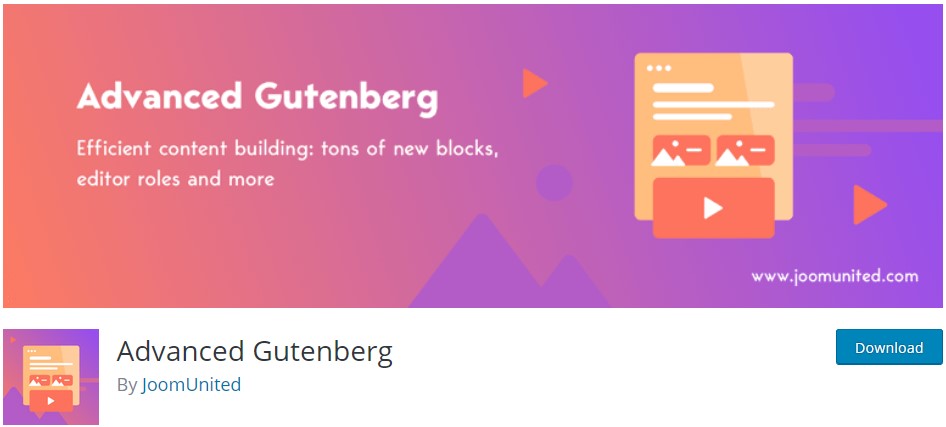 Още блокове за Гутенберг чрез разширението Advanced Gutenberg