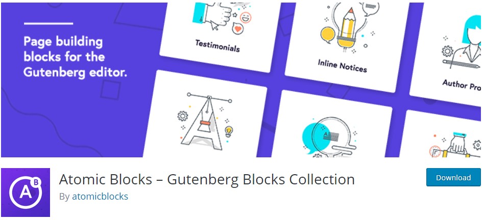 Чудесна колекция от блокове за Гутенберг чрез плъгина Atomic Blocks