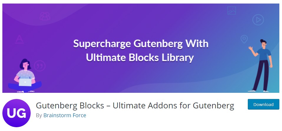 Много допълнителни блокове за Gutenberg чрез разширението за WordPress Gutenberg Blocks – Ultimate Addons for Gutenberg