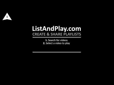 ListAndPlay.com - Create & Share Playlists - Quickstart